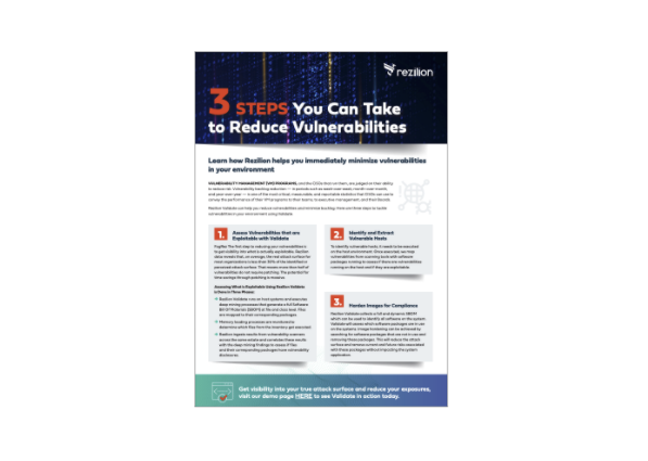 3 Steps You Can Take to Reduce Vulnerabilities