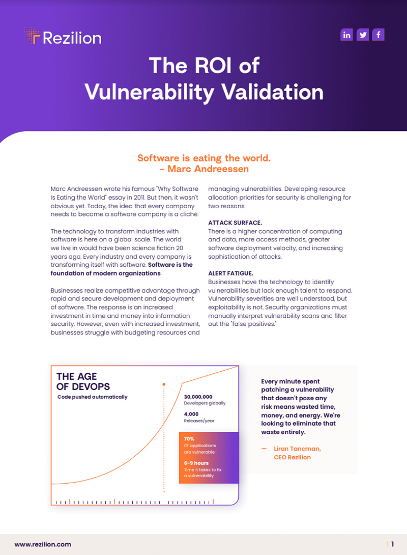 The ROI of Vulnerability Validation