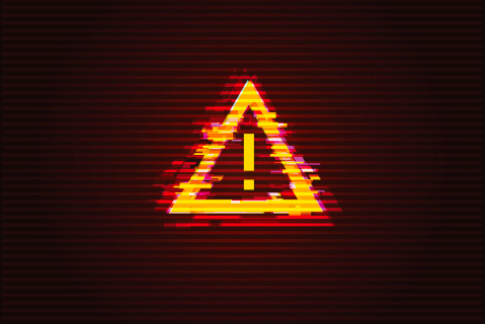 A vulnerability alert symbol
