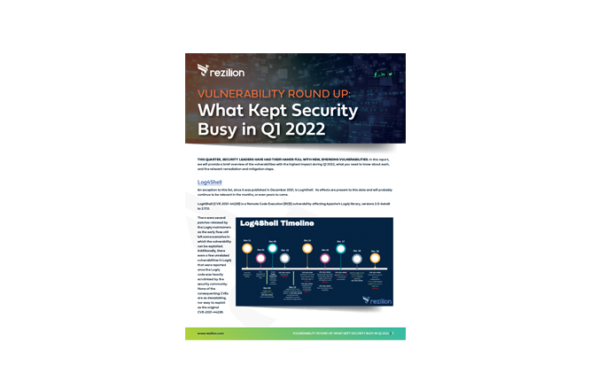 Vulnerability Round Up: What Kept Security Busy in Q1 2022