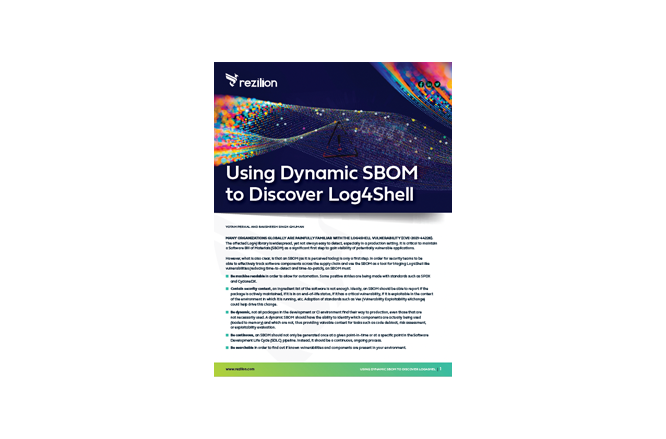 Using Dynamic SBOM to Discover Log4Shell