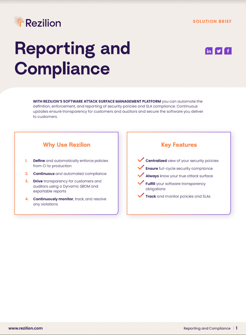 Reporting and Compliance Solution Brief