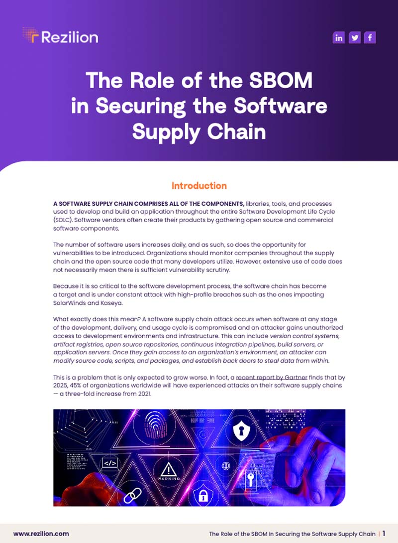 The Role of the SBOM in Securing the Software Supply Chain