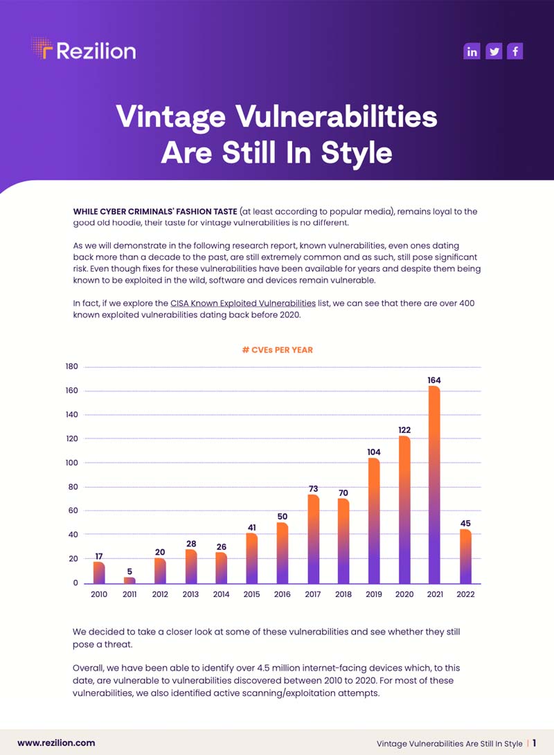 Vintage Vulnerabilities Research