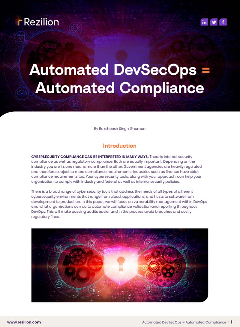 Automated DevSecOps = Automated Compliance