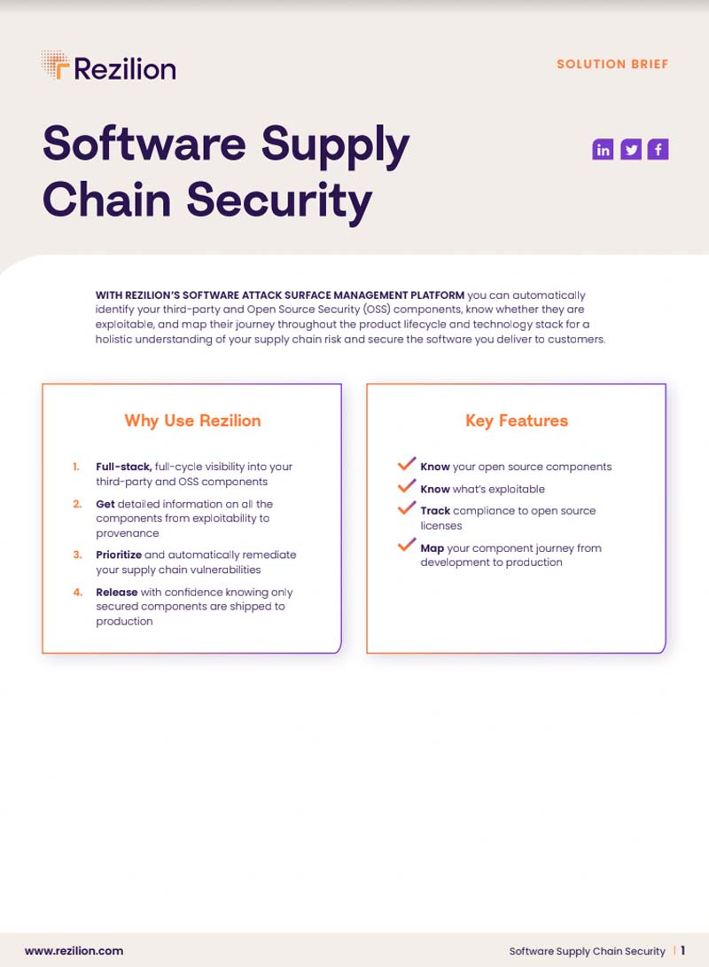 Software Supply Chain Security Solution Brief