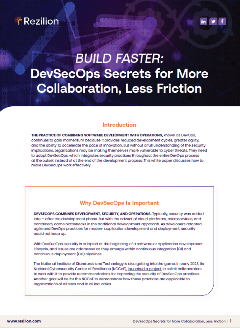 Build Faster: DevSecOps Secrets for More Collaboration, Less Friction