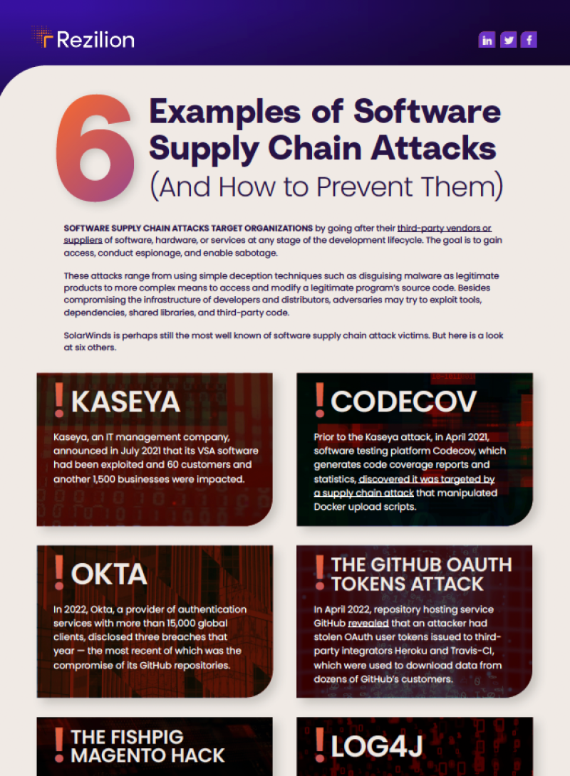 Infographic: 6 Software Supply Chain Attacks