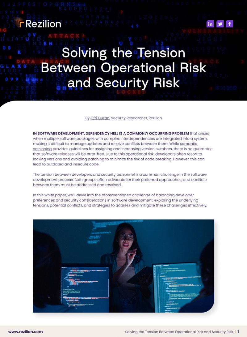 Solving the Tension Between Operational Risk and Security Risk