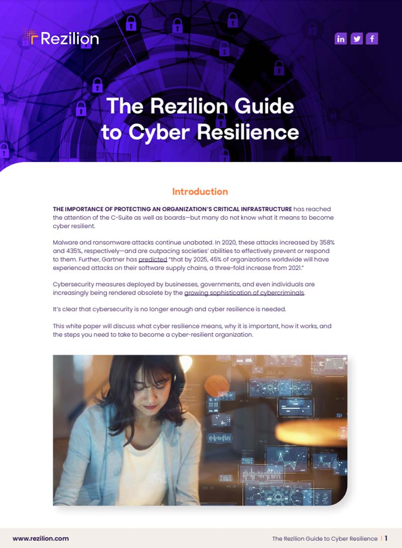 The Rezilion Guide to Cyber Resilience
