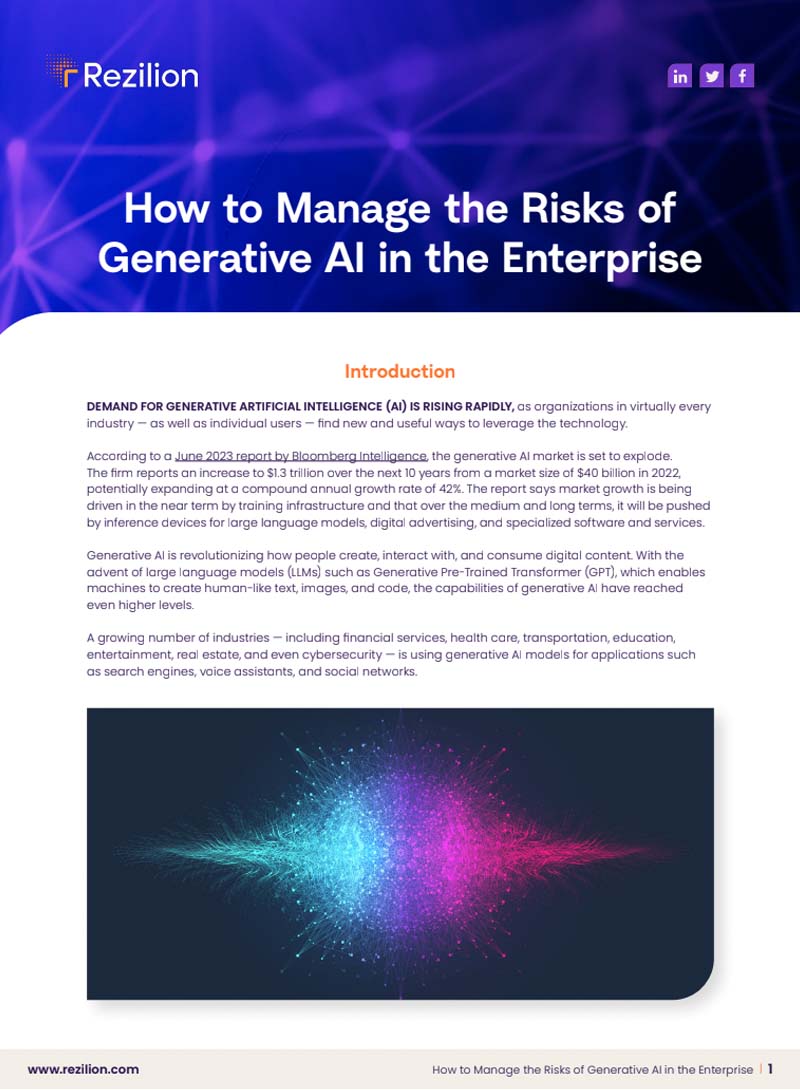 How to Manage the Risks of Generative AI in the Enterprise